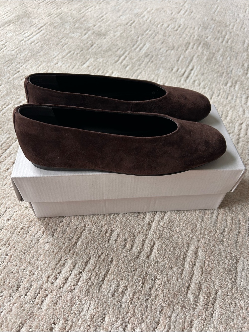 Nordstrom Brown Suede Ballet Flats